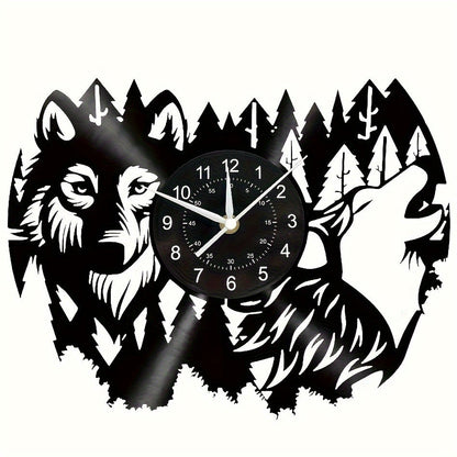 HuskyVinyl - Avkopplande Vintage Väggklocka med Husky-tema