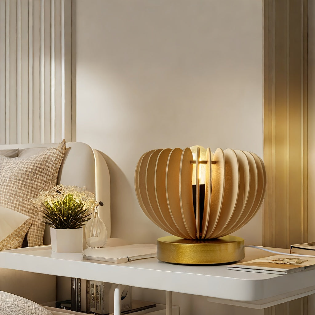 LightPumpkin - Modern pumpaformad bordslampa med USB-anslutning