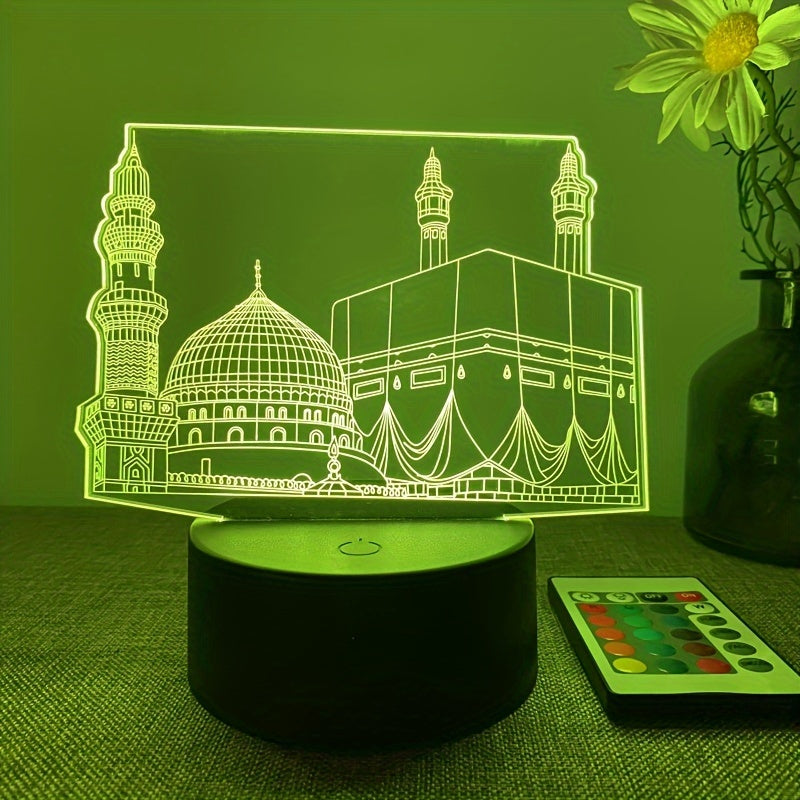 DecoLicht - 3D Nattlampa med Fjärrkontroll och 16 Färger