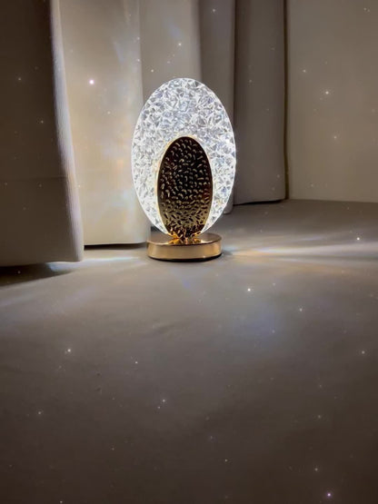 FeatherLamp - USB Touch Bordslampa med Påfågelfjäderdesign, Oändligt Dimbar LED Ljus