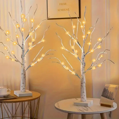 2-pack LED björkträd lampor (24 LEDs) – jul- &amp; dekobelysning