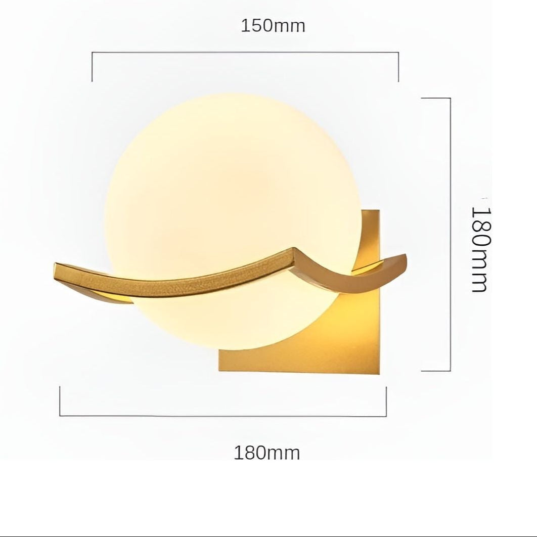 LED-vägglampa i glas – Modern, Dekorativ belysning
