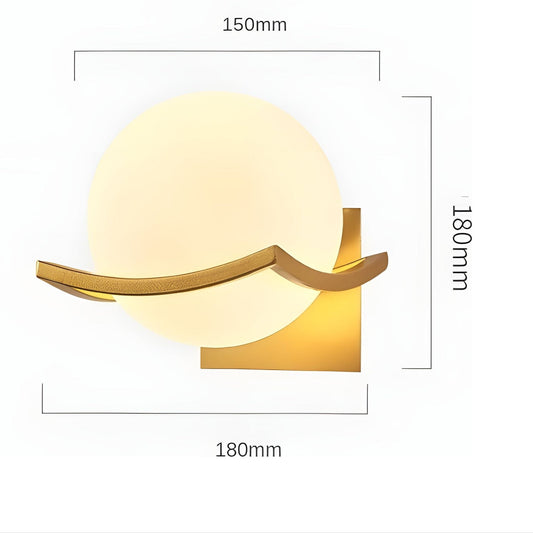 LED-vägglampa i glas – Modern, Dekorativ belysning