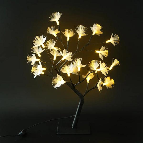 Carvallo BloomTree | Fiber optic LED tree lamp | Warm white | Birch look with flowers | For magical light moments