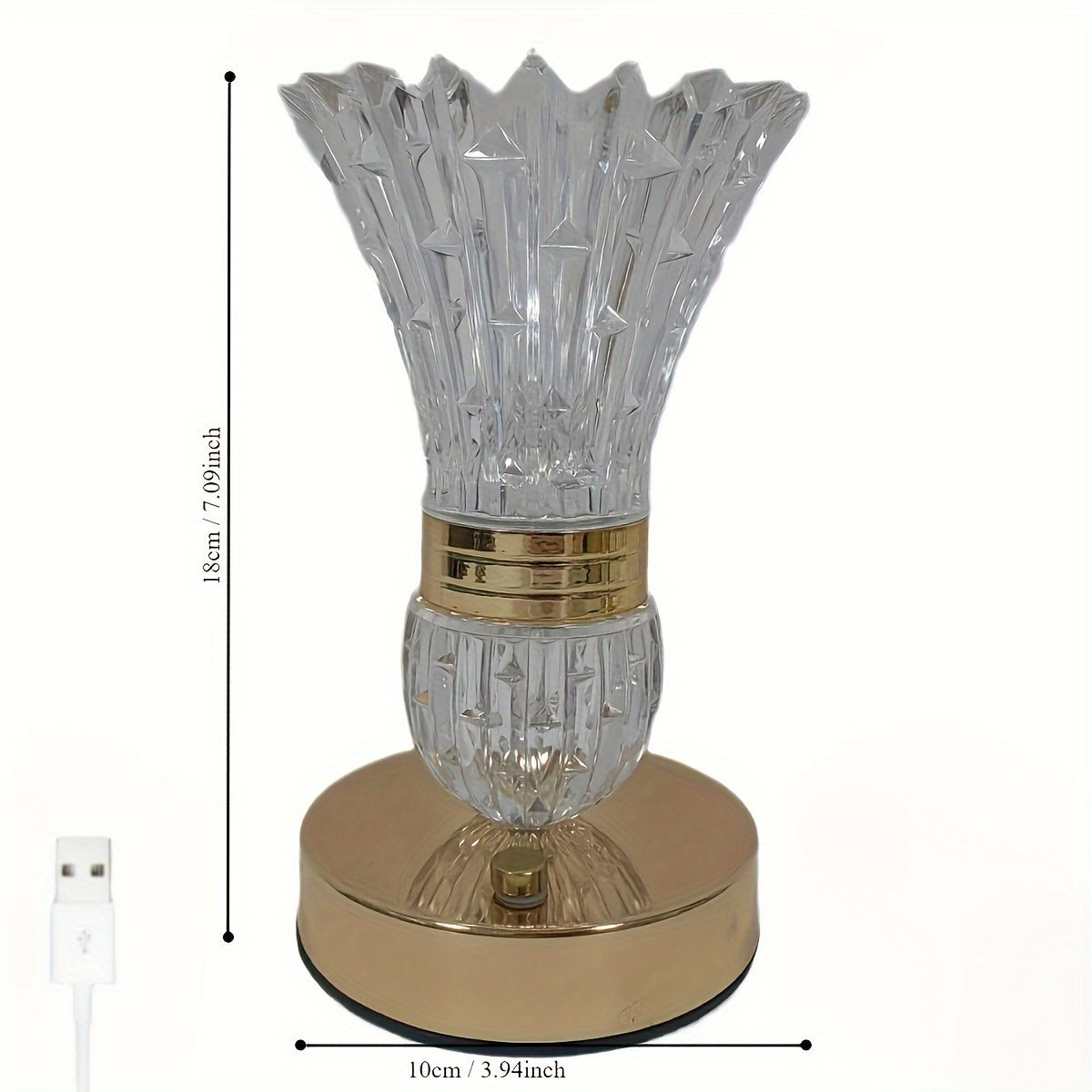 GlowSphere - Modern USB-uppladdningsbar touch-lampa med LED-stämningsbelysning och tre färgalternativ