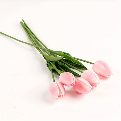 Set med 10 Realistiska Tulpaner – Perfekta för Bröllop och Inredning