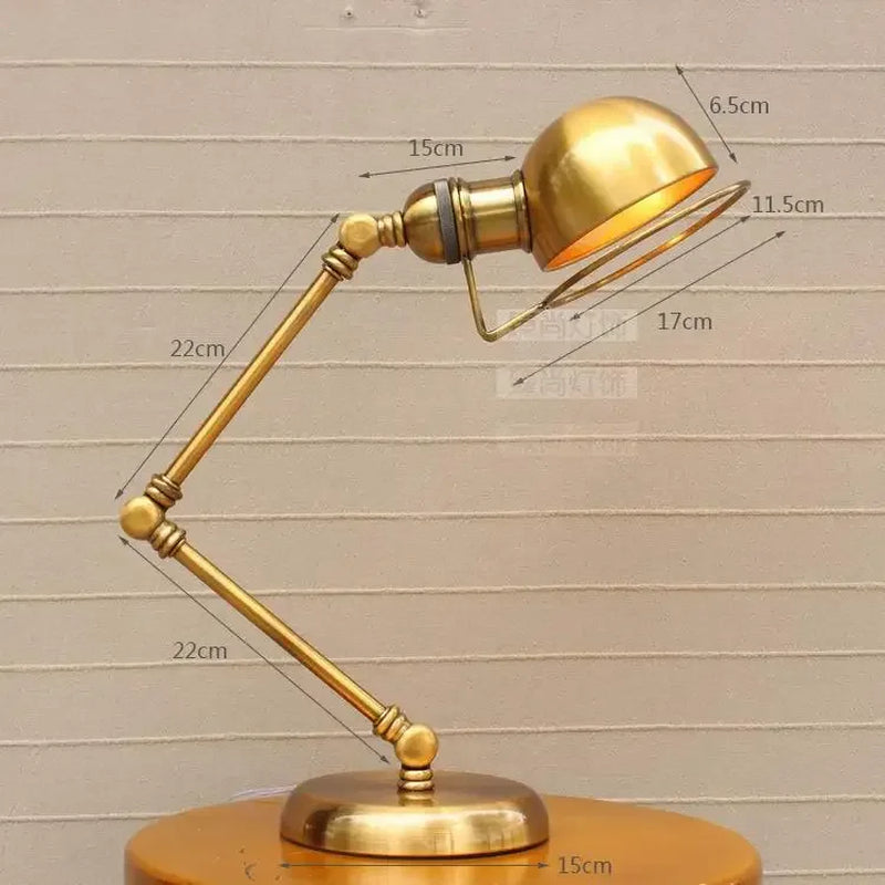 LuxRoyale Dekorativ LED Retro Brons Rocker Bordslampa