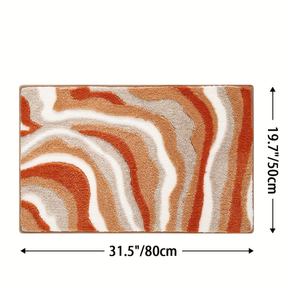 Geometrisk Badmatta – Absorberande och Mjuk med Icke-Halkande Baksida