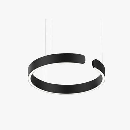 Luna LED Rund Hänglampa – Svart/Guld Metall