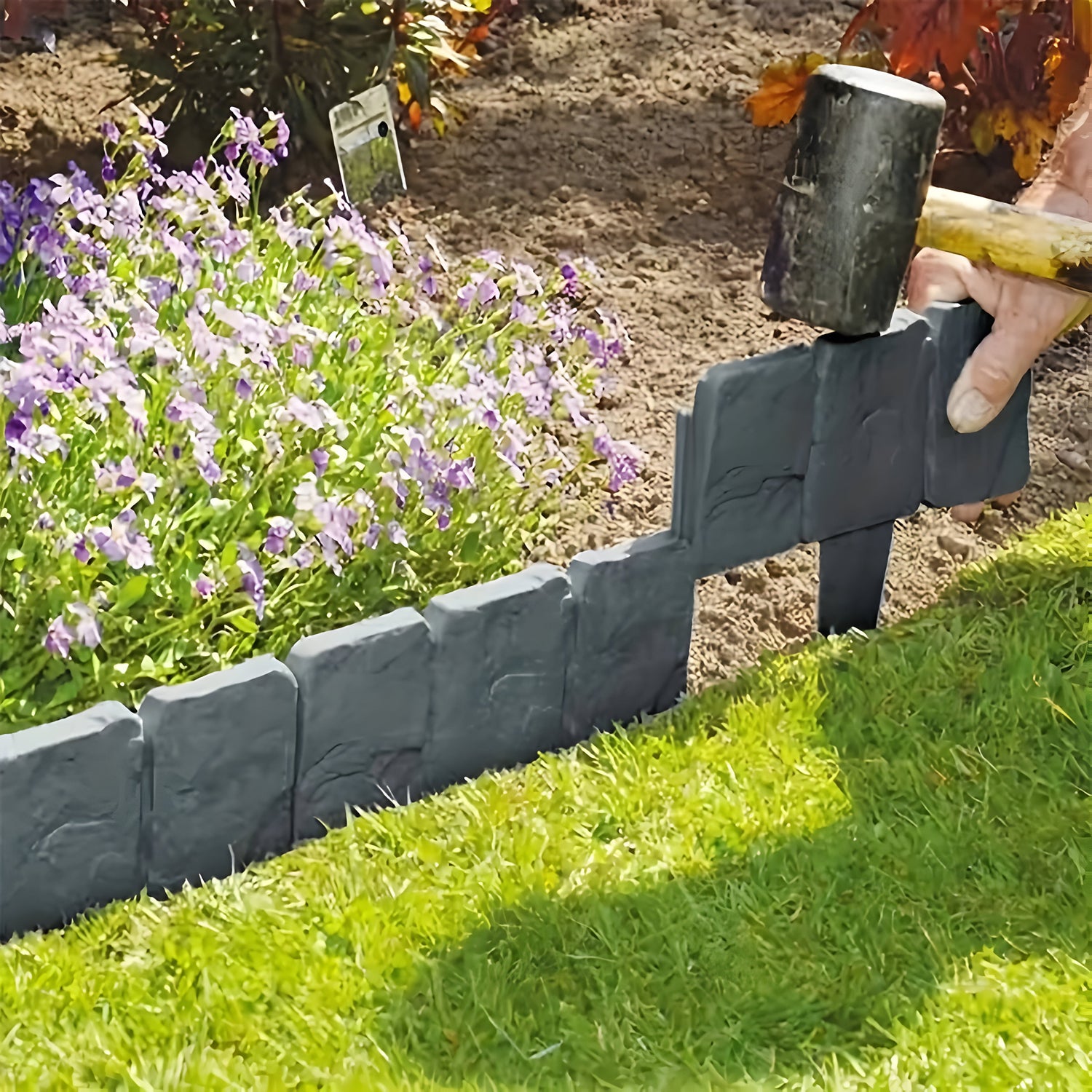 EcoEdge Zaun – Fällbar Trädgårdsstaket i Patchwork-stil