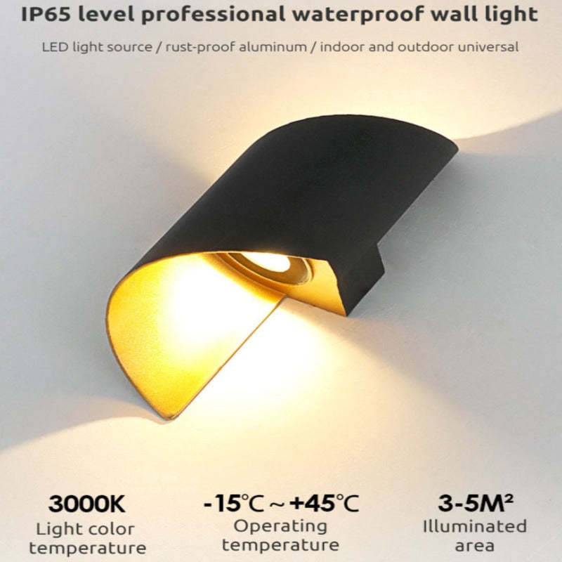 Orr Modern LED Vägglampa, Spiral, Inomhus, Vit/Svart, Metall