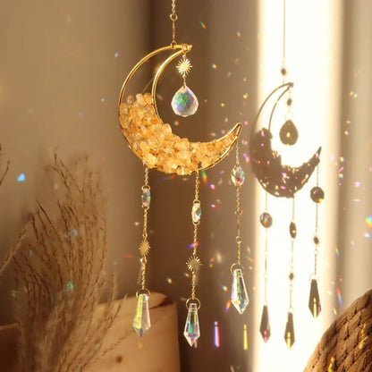 MoonGlow - Prism Måne Drömfångare för Mysterisk Stämning