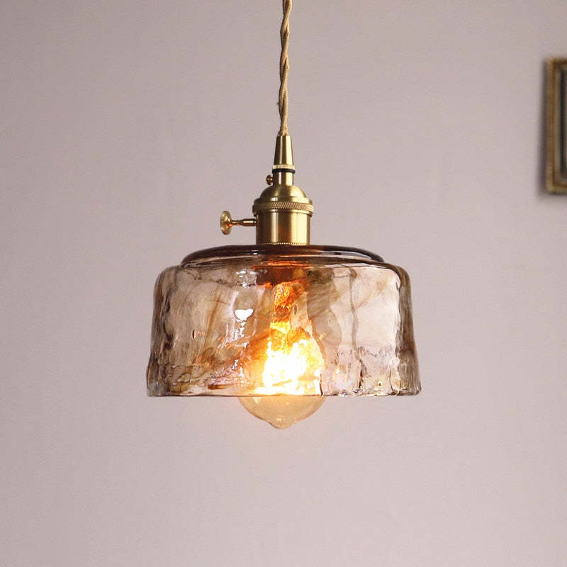 AuroraRetro – Guldig Metall LED Hänglampa med Vintage Charm