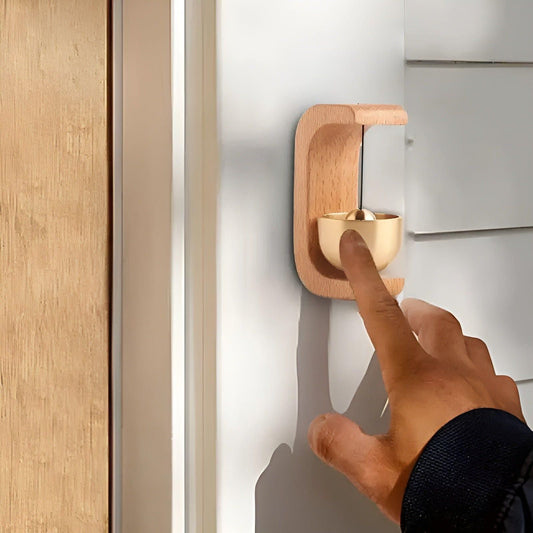 Melodic Doorbell - Dekorativt trä självhäftande japansk stil dörrklocka