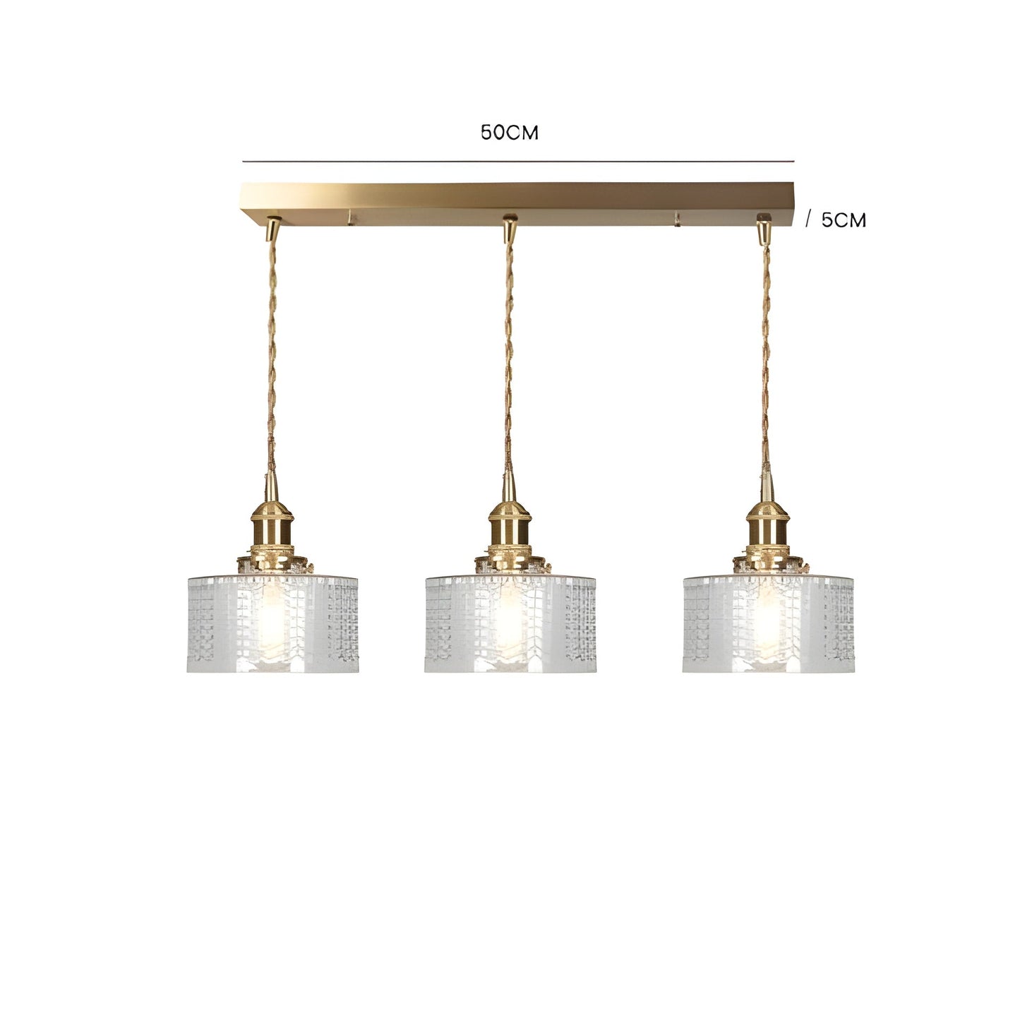 CrystalWave Light – Retro Kort Cylinder LED Hänglampa