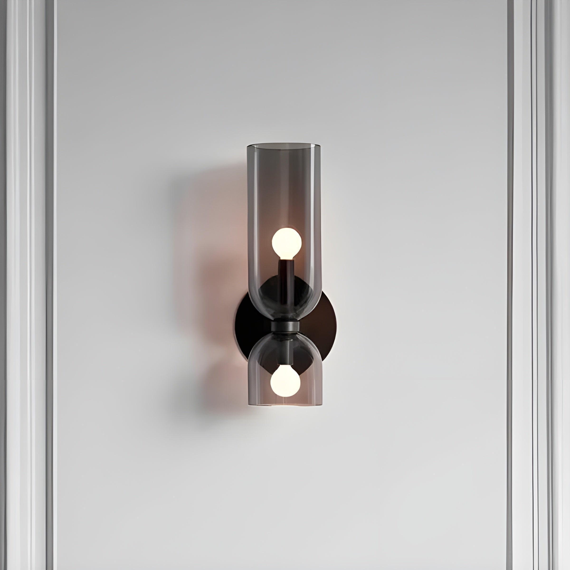 LED-vägglampa med dubbelt huvud – Nordisk design, varmt ljus för boende- och arbetsområden