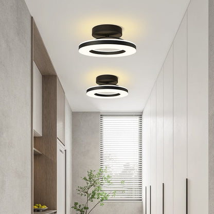 Modern Iron Hallway LED Ceiling Light | 7.87–19.68 in Diameter | Gold Finish Minimalist | Fixture | Brick by Brick