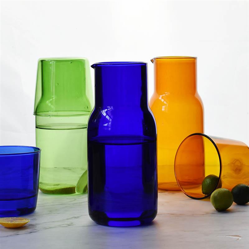Glas Kanna &amp; Tumblers Set – 500ml Borosilikat Vattenset