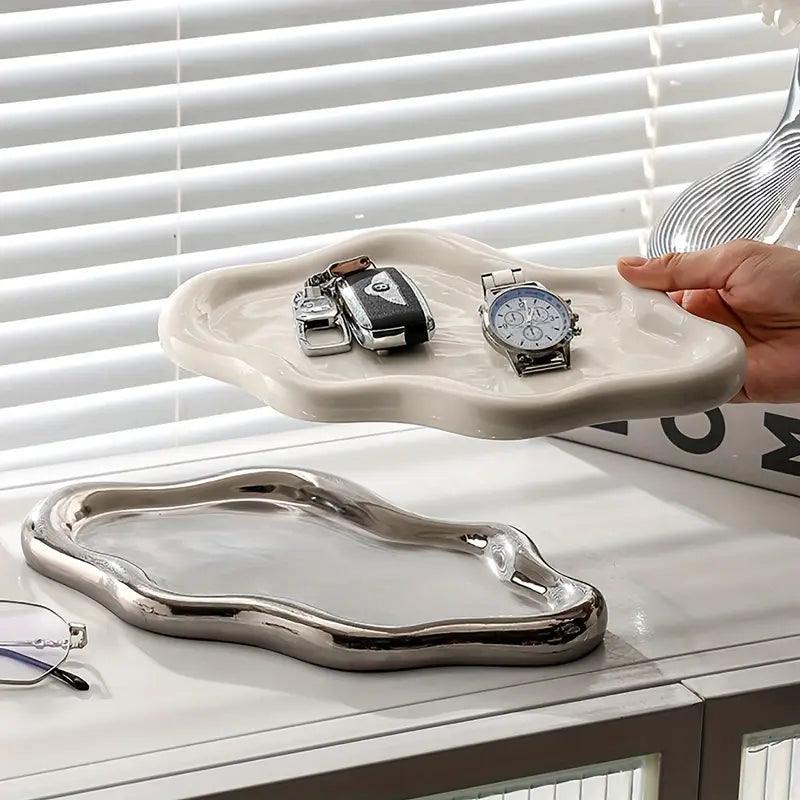 Carvallo Smyckeskål | Molnform av keramik | Stilfull förvaring för ringar, nycklar & accessoarer