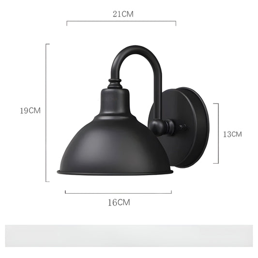 IronLuxe Light - Retro Vattentät Trädgård Veranda Järn Vägglampa