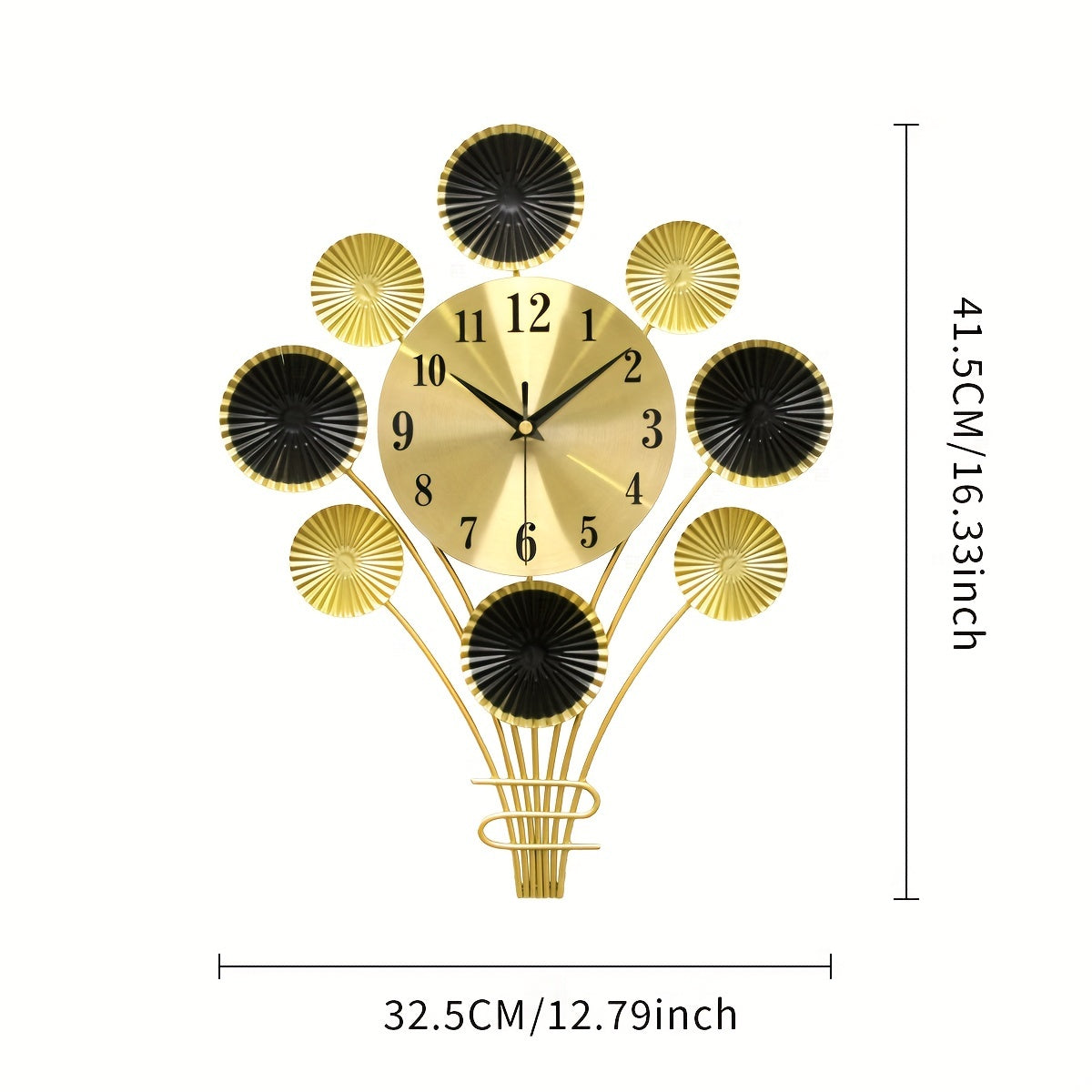 Modern Metallisk Tyst Väggklocka - Ballongformad, Dekorativ för Vardagsrum och Sovrum