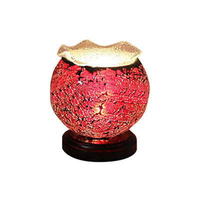 Tiffany Bordsbelysning - Bollformad Glas med Plug-in Sladd för Barns sovrum