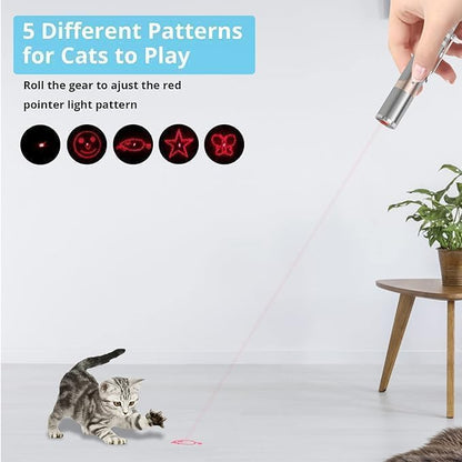 Katt leksak uppladdningsbar rostfritt stål laserljus