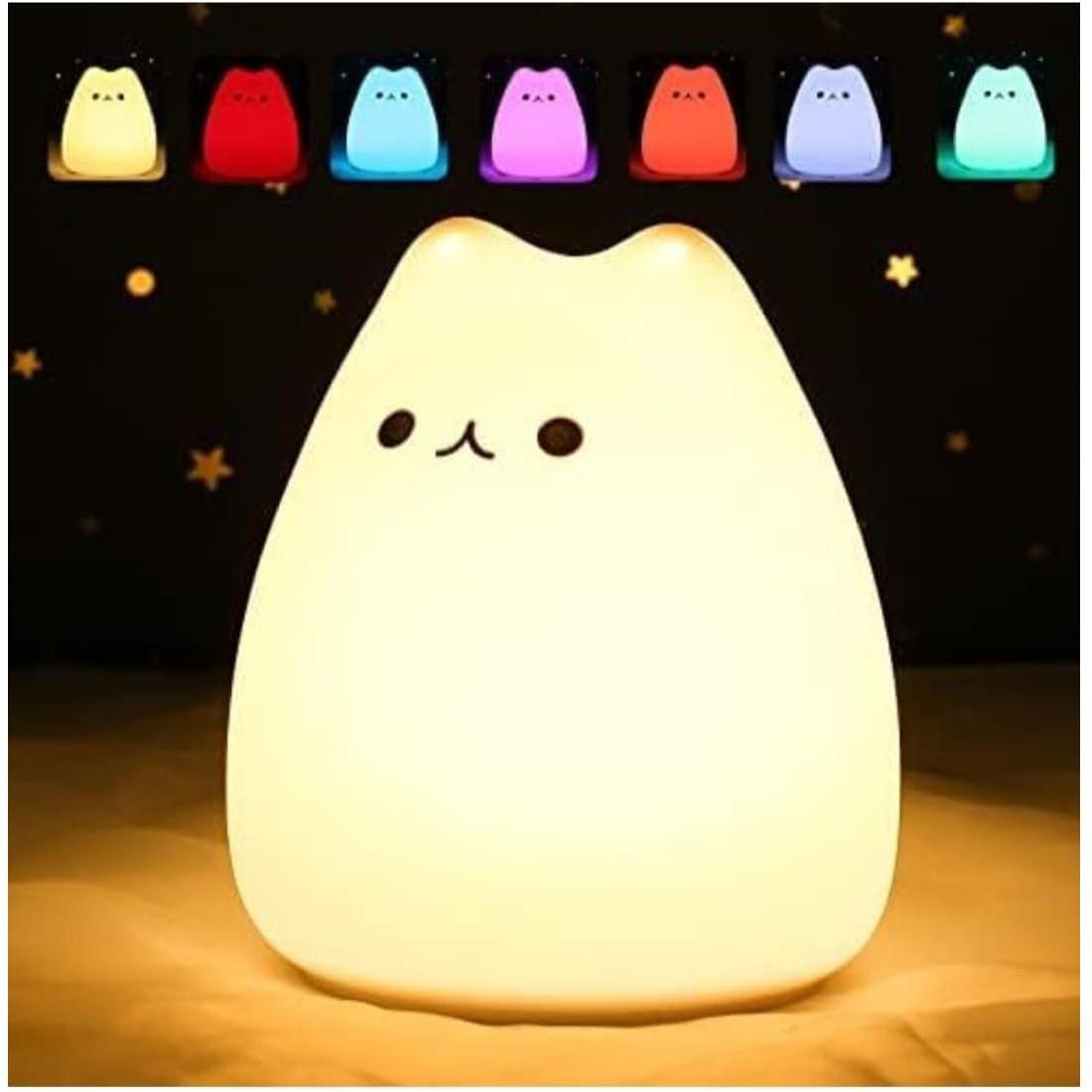 MeowGlow Lampa - Kitty Söt Silikon LED Nattlampa