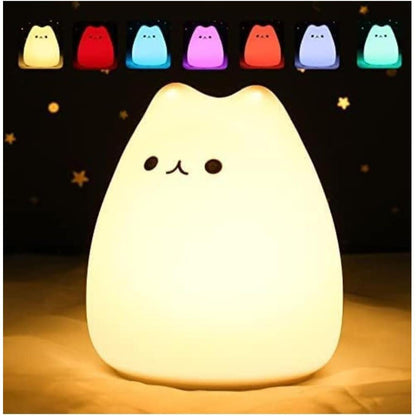 MeowGlow Lampa - Kitty Söt Silikon LED Nattlampa