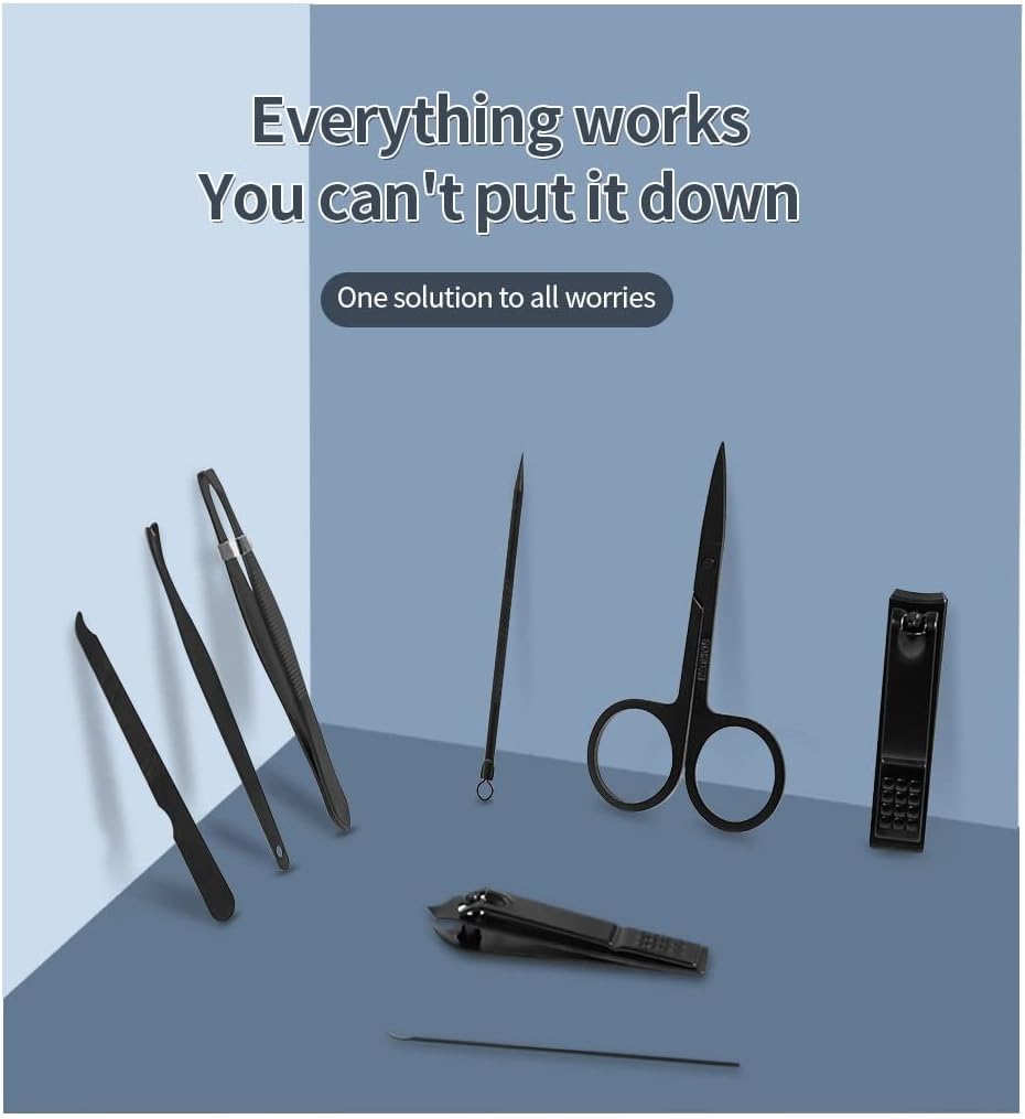 Nagelklippare Set | Rese-kit för personlig vård i rostfritt stål