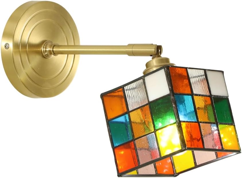 FlexiGlow - Modern vägglampa med glas kubdesign - Justerbar och utrymmessparande