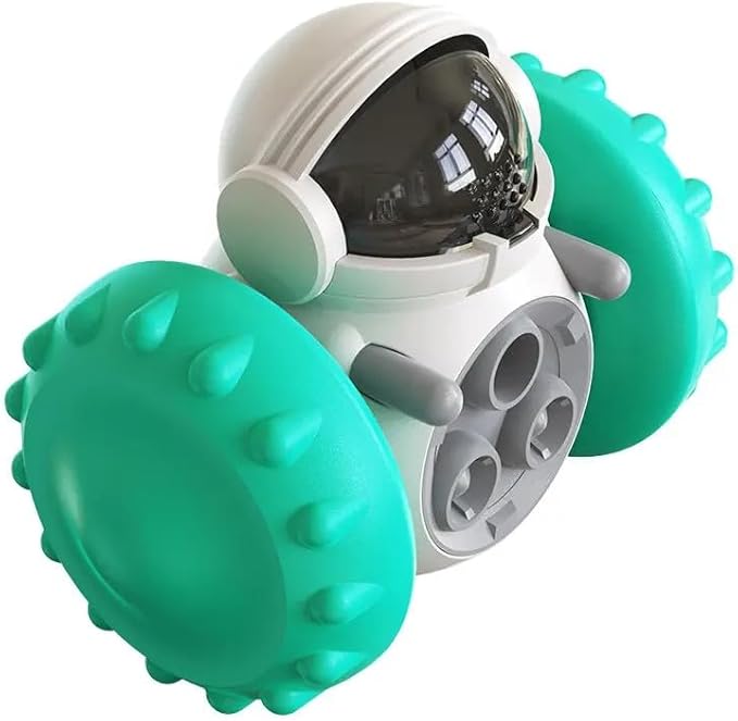 Carvallo Foderrobot för hundar & katter | 3-i-1 Lek, Intelligens & Snackskoj | Självbalanserande & Utan batterier