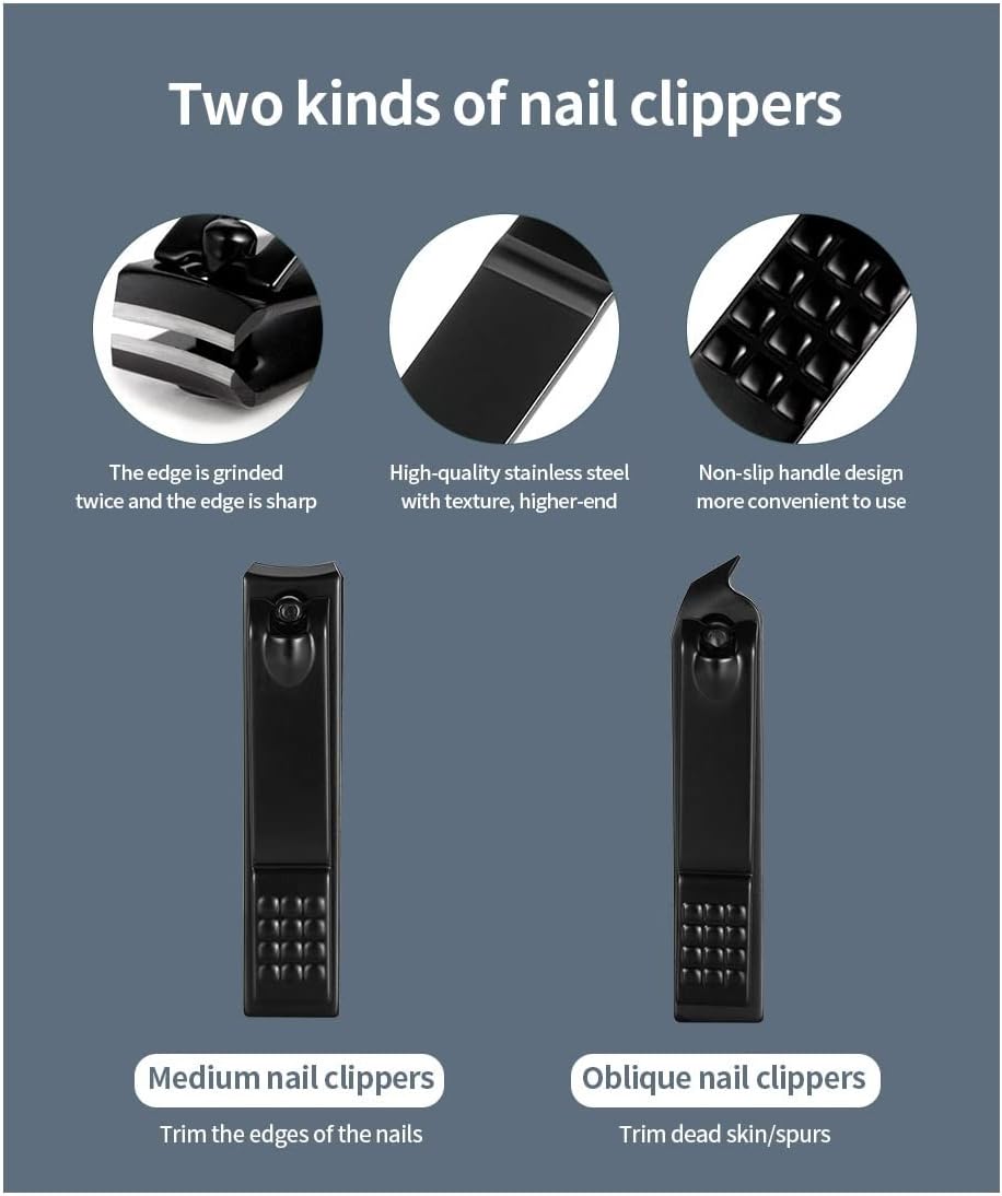 Nagelklippare Set | Rese-kit för personlig vård i rostfritt stål