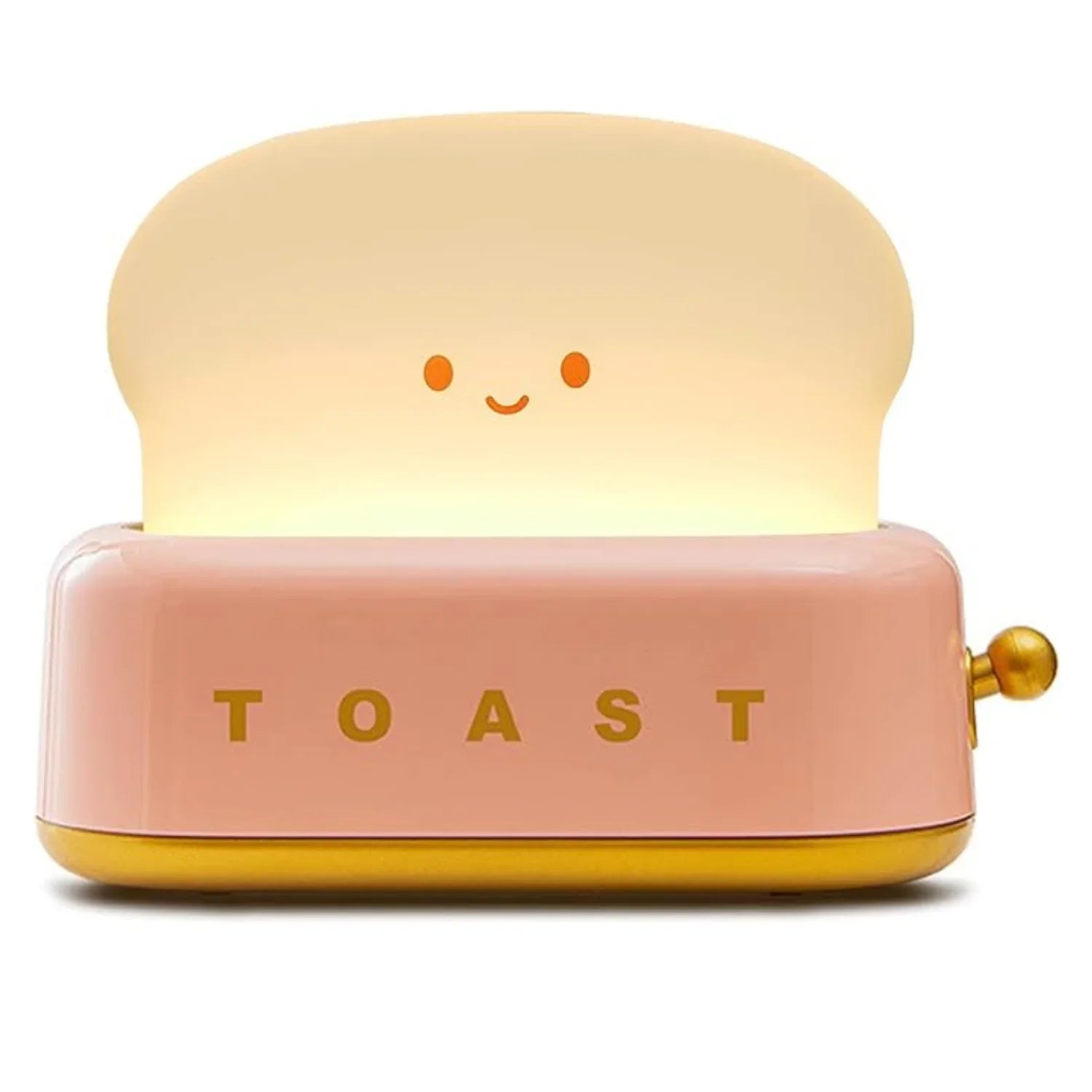 Söt sänglampa – Kawaii Toast LED-lampa för mysig belysning