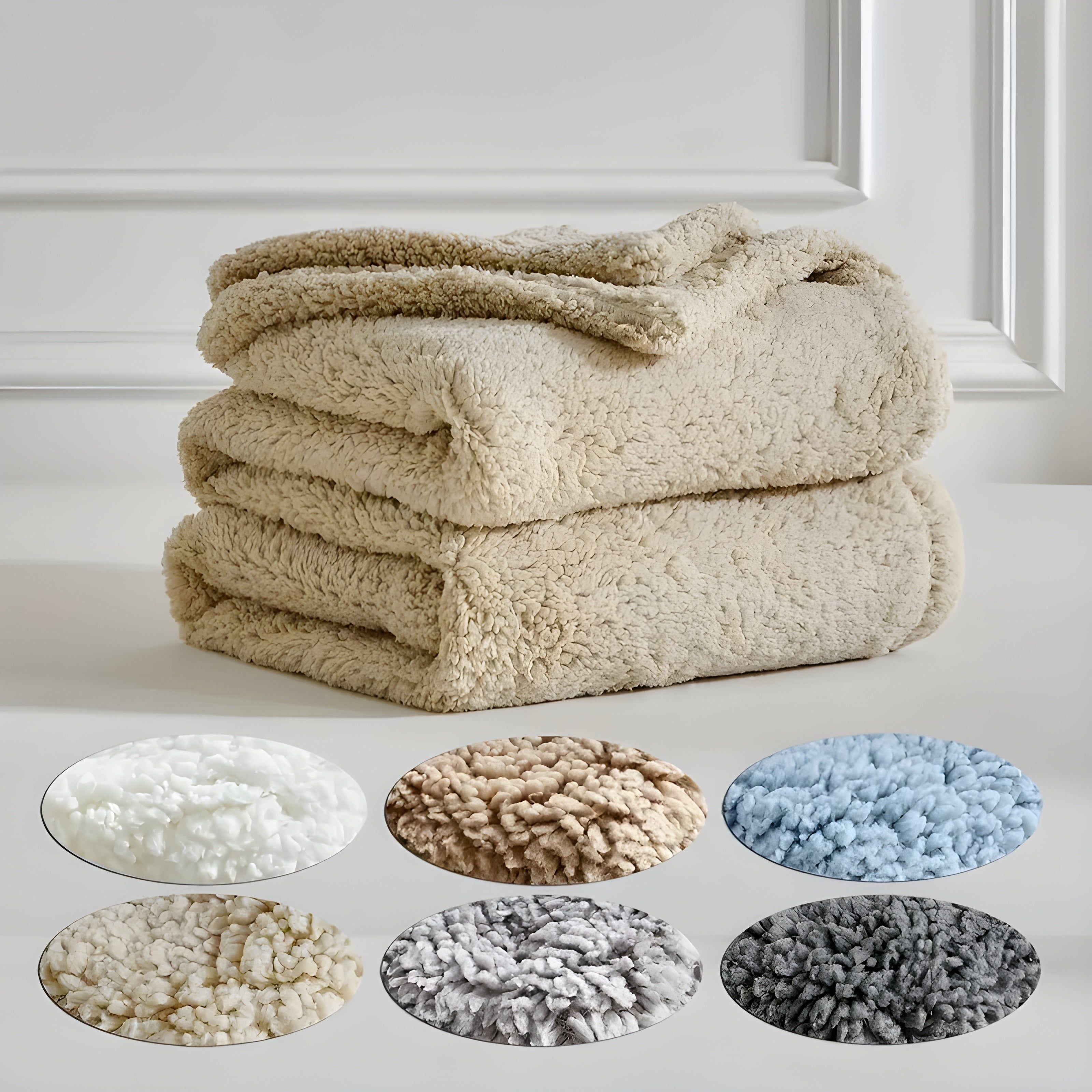 DoubleCozy Blanket - Lätt och avslappnad dubbelsidig Sherpa-fleecefilt