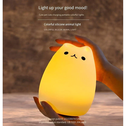 MeowGlow Lampa - Kitty Söt Silikon LED Nattlampa