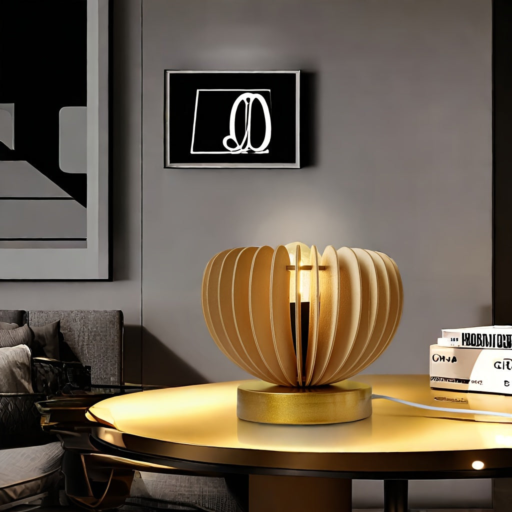 LightPumpkin - Modern pumpaformad bordslampa med USB-anslutning