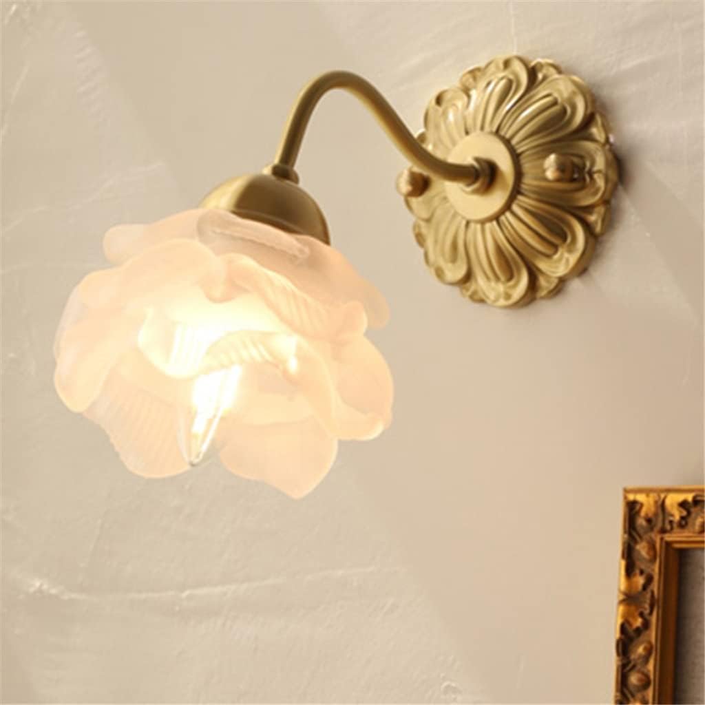 BlossomGlow – Vintage Koppar Blomblad Vägglampa