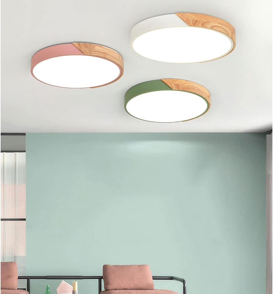 LED Taklampa Med Trä Ramaraccent