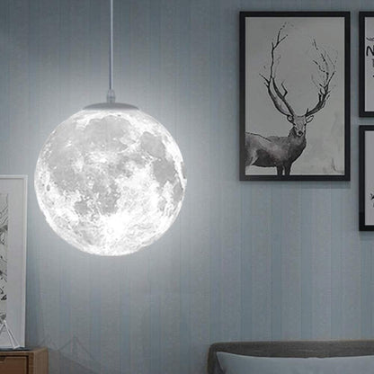3D Mån Pendel Lampa | Touch Control LED Lampa för Sovrum