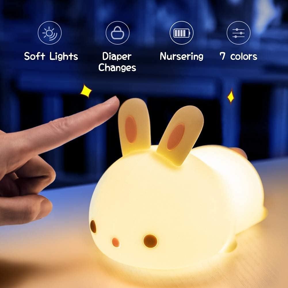 RabbitDream Lampa - Färgglad Touch Sensor Kanin LED Nattljus