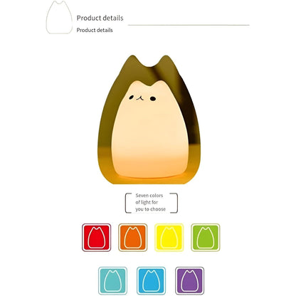 MeowGlow Lampa - Kitty Söt Silikon LED Nattlampa