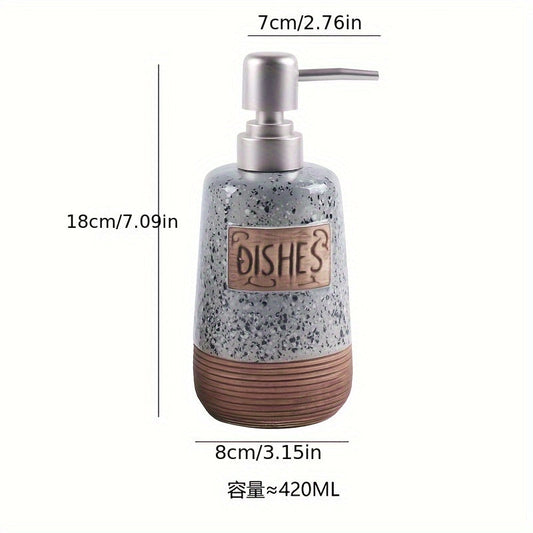 Vintage keramik såpdispenser – 420ml för kök eller badrum