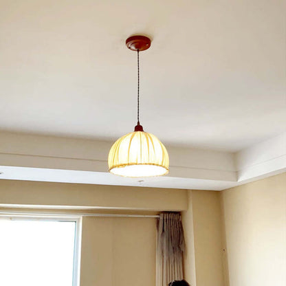 EcoLumi - Skandinavisk LED-hänglampa i beige tyg