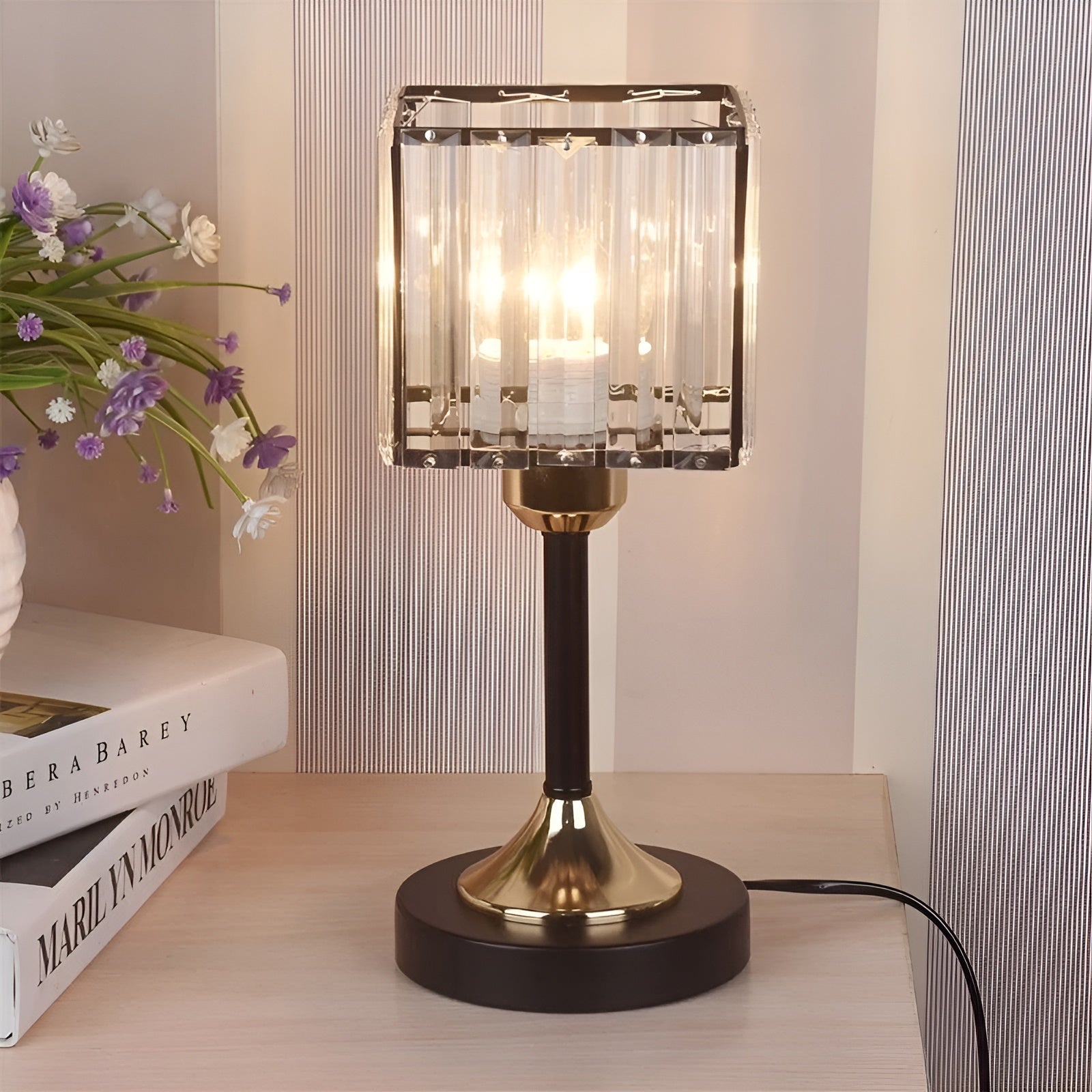 GlowGem Lampa - Nordisk Kristall-LED-Bordlampa