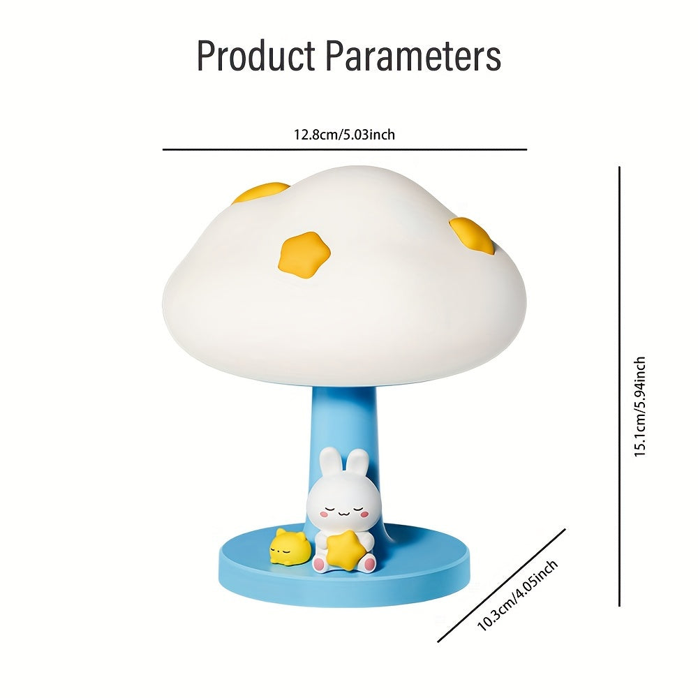 CozyCloud - USB Laddningsbar Silikon Bordslampa med Dimbart LED Ljus