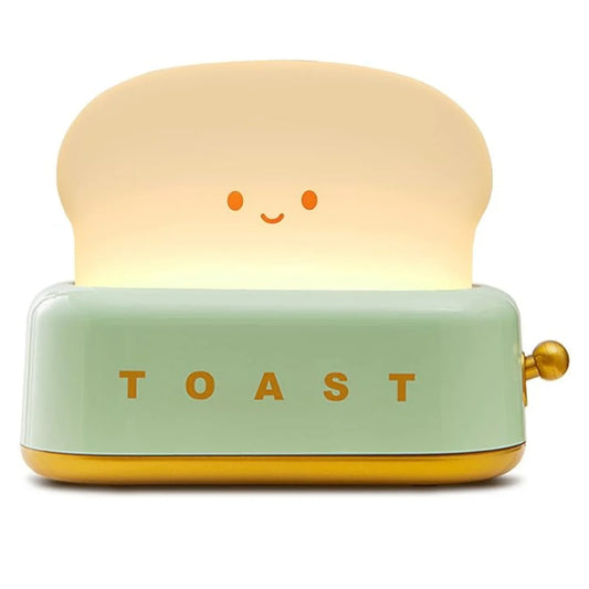 Söt sänglampa – Kawaii Toast LED-lampa för mysig belysning