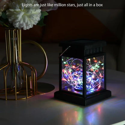 Solar LED-lampa med trådlampor – Dekorativ trädgårdslampa för utomhusbruk och terrass