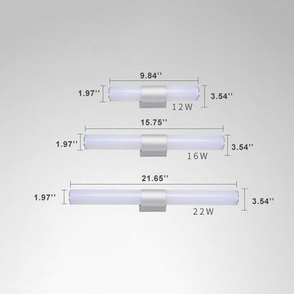 Modern minimalistisk LED-vägglampa för spegeln