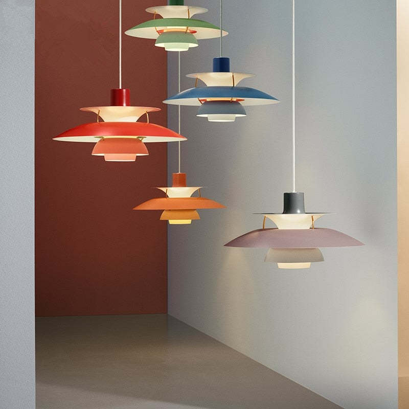 LED Hängande Lampa med Tygskärm